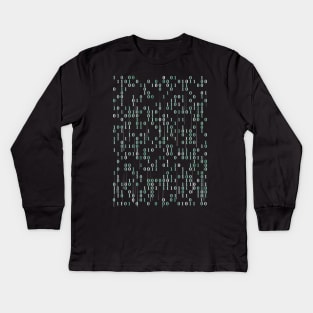 Ones And Zeros Binary Code Kids Long Sleeve T-Shirt